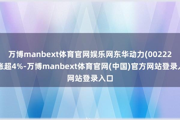 万博manbext体育官网娱乐网东华动力(002221)涨超4%-万博manbext体育官网(中国)官方网站登录入口