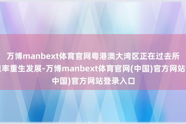 万博manbext体育官网粤港澳大湾区正在过去所未有的速率重生发展-万博manbext体育官网(中国)官方网站登录入口