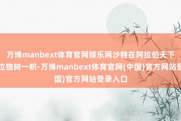 万博manbext体育官网娱乐网沙特在阿拉伯天下中的地位独树一帜-万博manbext体育官网(中国)官方网站登录入口