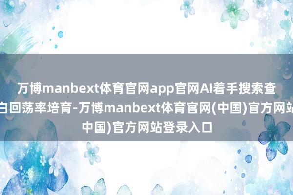万博manbext体育官网app官网AI着手搜索查询量与告白回荡率培育-万博manbext体育官网(中国)官方网站登录入口